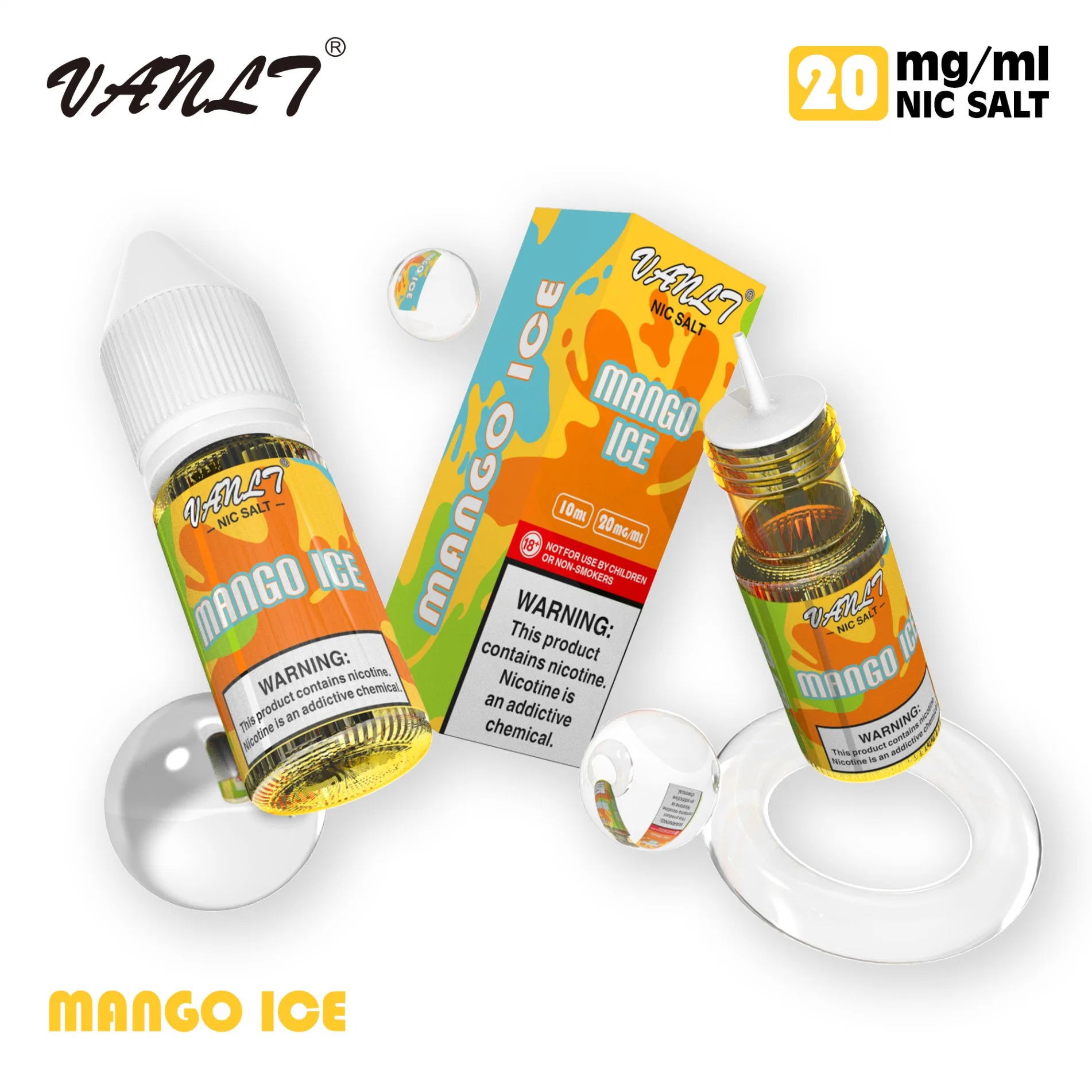 Vanlt Mango Ice Flavored Nicotine Salt E-Liquid, Wholesale/Supplier Vape Juice, E-Juice OEM Manufacturer in China