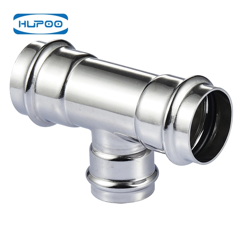 Stainless Steel Plumbling Fitting Equal Tee for Water Supply