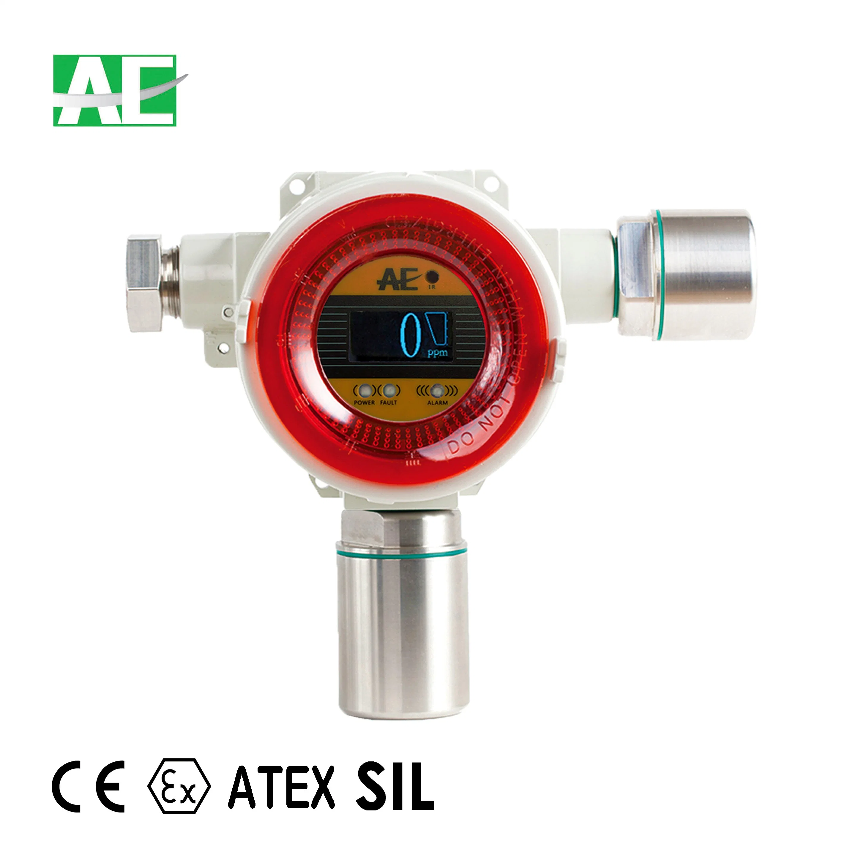 Iecex Atex Sil2 Certified Fixed Gas Monitor with Integrated Sound Light Alarm and OLED Display
