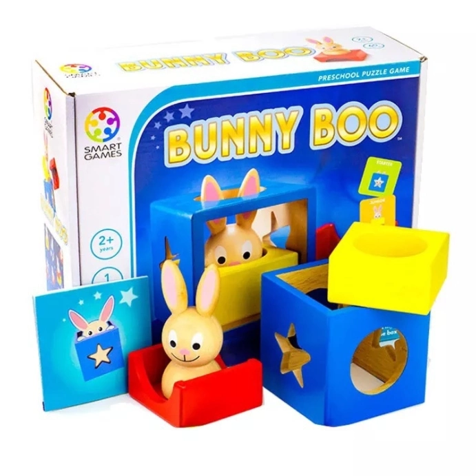 Bunny Boo Hide-and-Seek Board Game Wooden Toy for Children