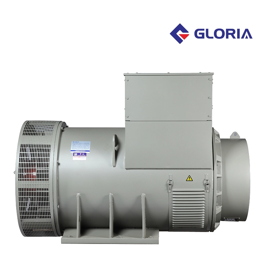 Gloria Gr400c 760kVA 608kw 1500rpm 50Hz 440V One Phase Double Bearing Insulation Class H IP22 High Speed Low Voltage Brushless Electric Generator Alternator