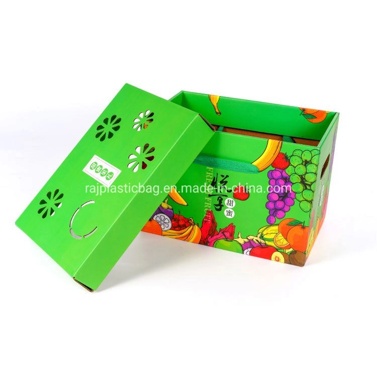 Factory Direct Sale Custom Corrugated Carton Vegetable and Fruit Lidded Boxes