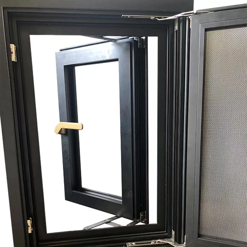 Aluminium Aluminum Casement Window in Tempered Glass Building Material 8