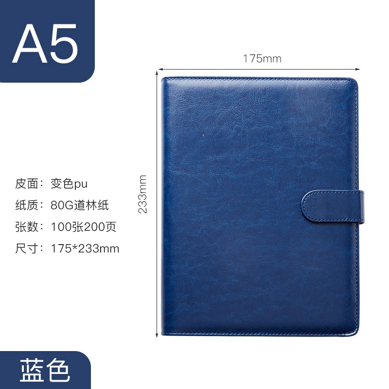 Soft PU/PVC Leather A4/A5/B5 Student Record Notebook Journal Ofiice Notebook