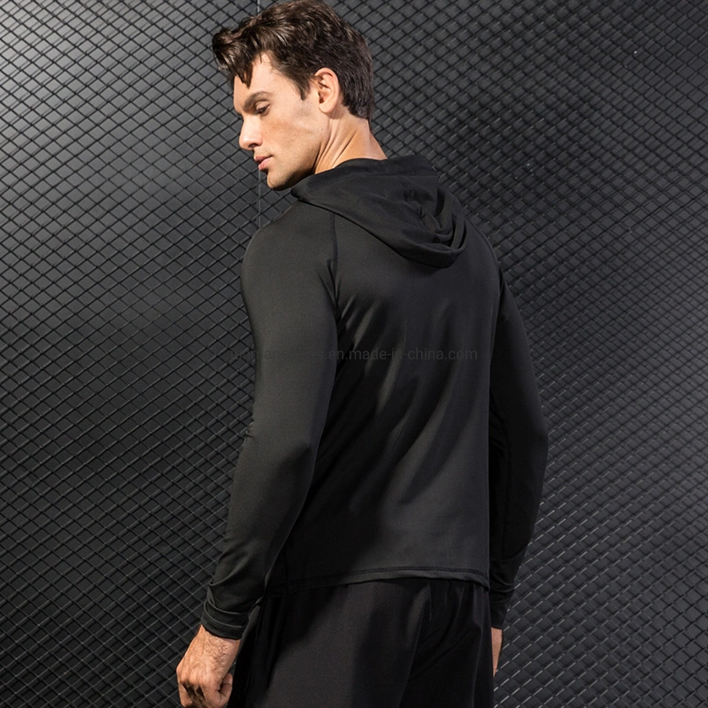 Treino de corrida desportiva de manga comprida com estilo casaco de outono espesso Casaco casual hoodie Quick Dry Wear