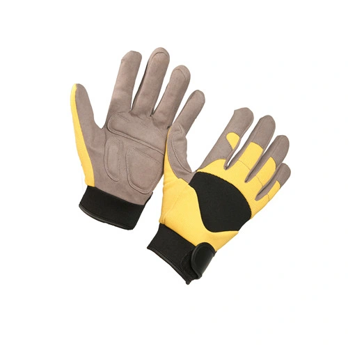 Leather Abrasion Resistant Soft Mechanical Safety Work Gloves