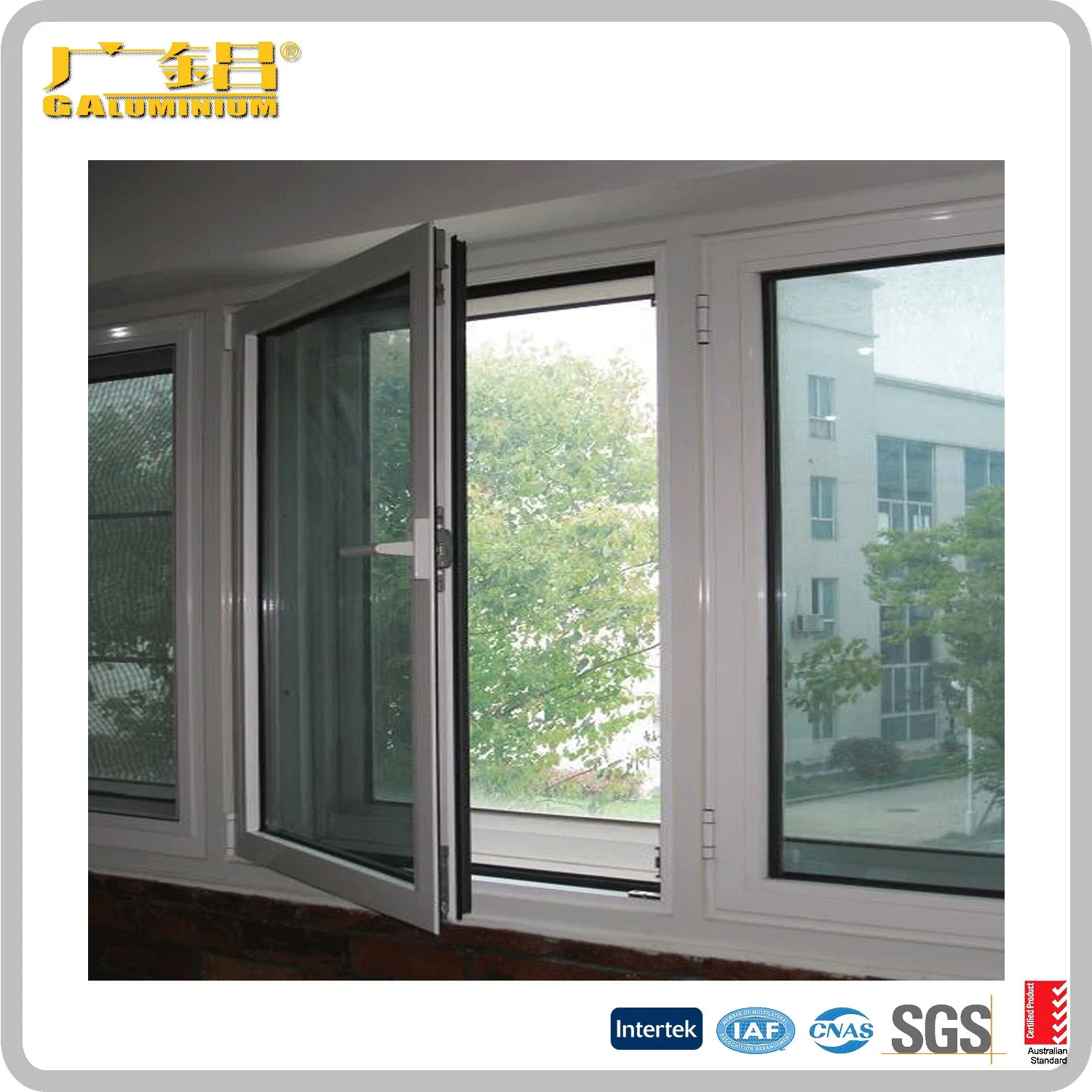 China Top Brand High quality/High cost performance  Aluminium Casement Window/Double or Single Leaf Window