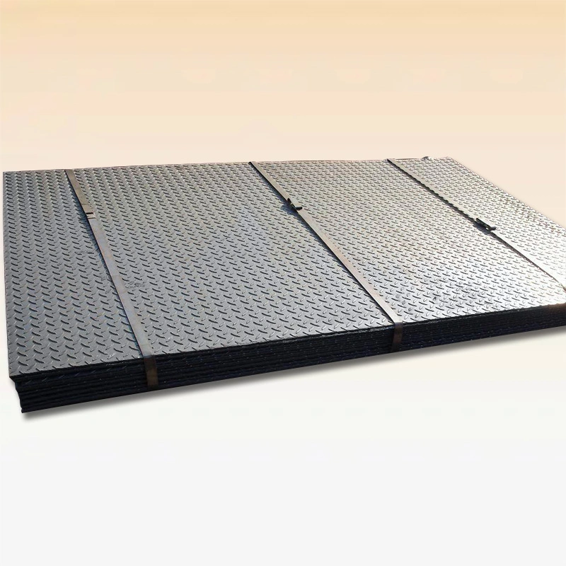 Width 1250mm Pattern Plate Light Weight Anti-Skid Effect Hot Rolled Checkered Steel Plate