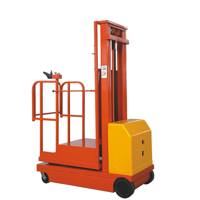 Manual Single Mast Electric Working Lift for Cargo Handling Cost Efficient Stocker Lift Helps Enhance Work Efficiency