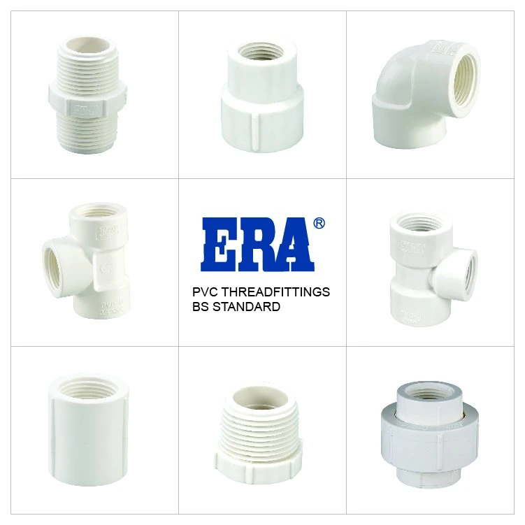 Era UPVC Thread Pipe Fittings M / M Threaded Nipple with CE Certificated