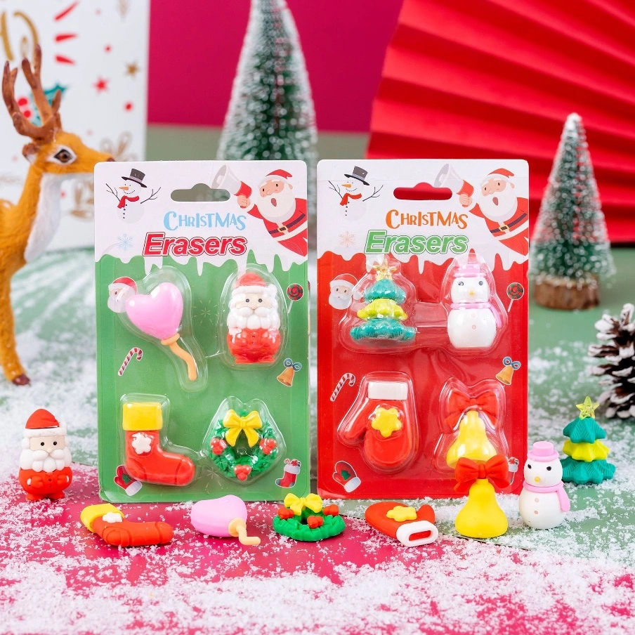 Manufacturers Direct Wholesale/Supplier Four Into Christmas Card Eraser Sets for Students