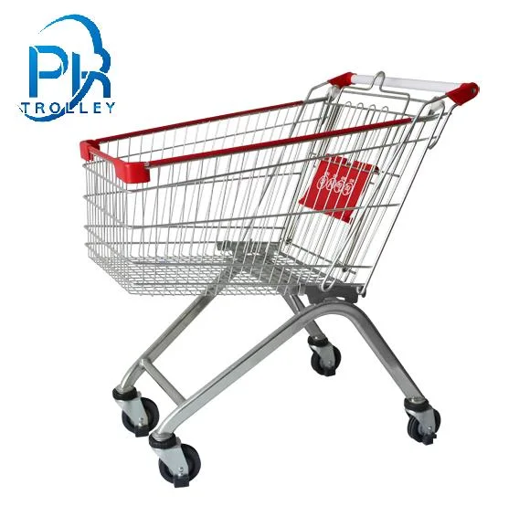 Factory Outlet Supermarket Equipment Trolley Grocery Shopping Cart with Wheel