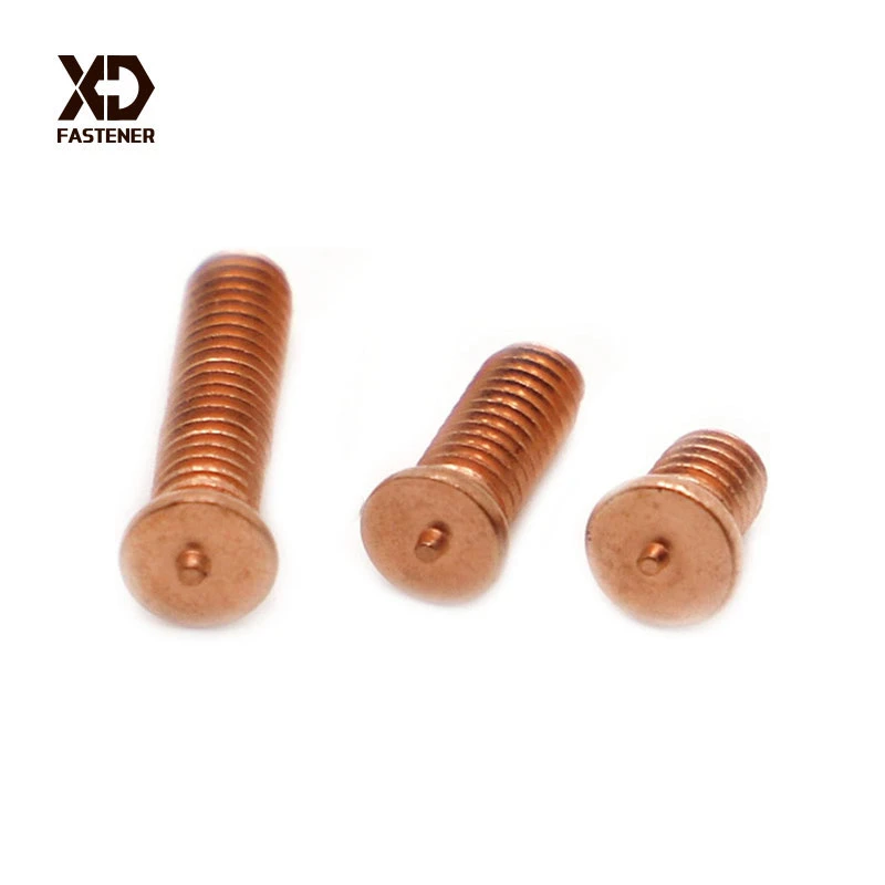 M3 M4 M5 M6 M8 M10 Carbon Steel Copper Plated Stud Weld Spot Welding Screw Solder Point Nail Bolt for Capacitor Discharge