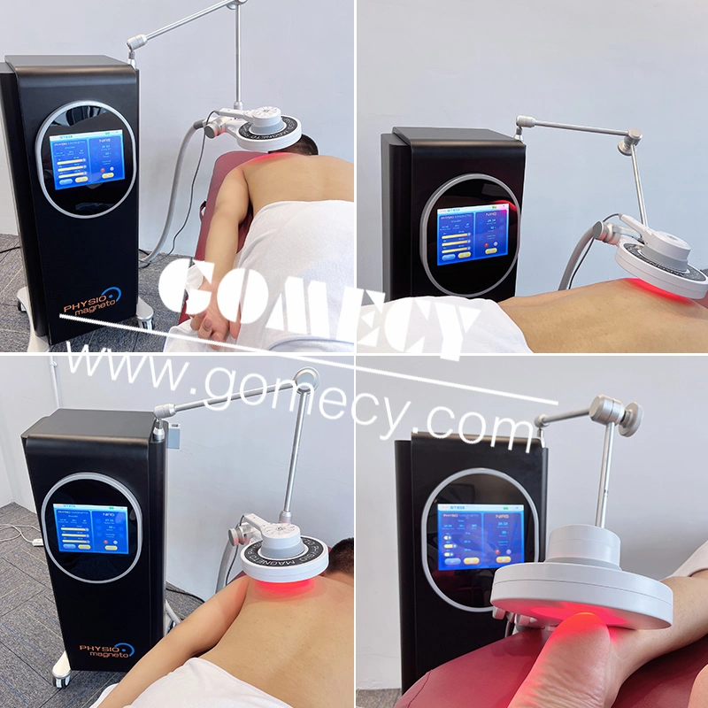 Thérapie par magnéto à impulsion verticale + proche infrarouge pour améliorer la régénération tissulaire joint de cheville Soulagement de la douleur blessures sportives récupérer Physio Magneto machine Pmst