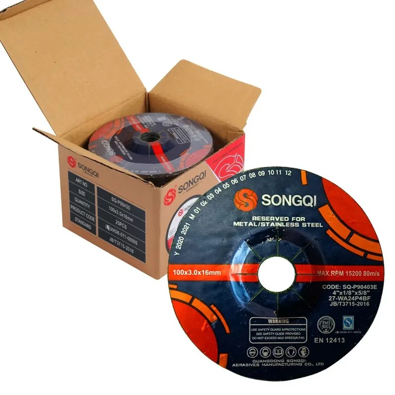 Disque de meulage d'angle Songqi 100X6X16mm métal cylindrique surface abrasive Disque de meulage