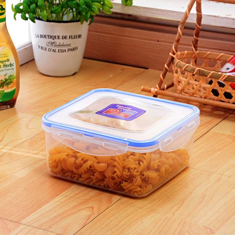 Square Nested Set 4 Clip Lock de Plástico para Alimentos, Economizador de Espaço