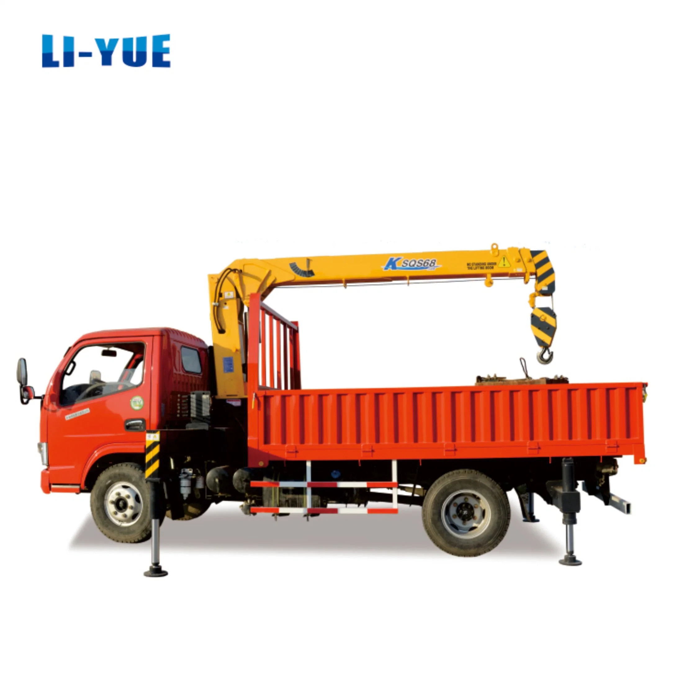 Stiff Boom Crane 6.3 Ton Hydraulic Price Mobile Mini Crane Truck Mounted for Sale