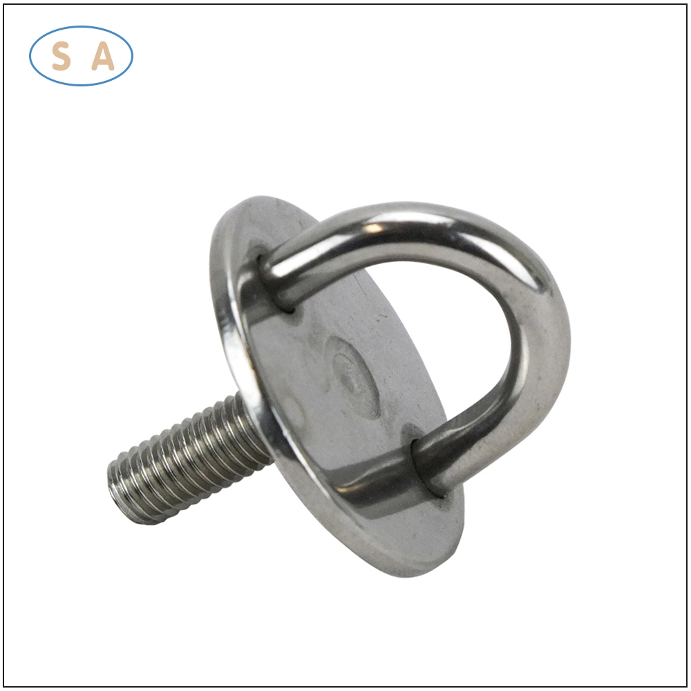 Stainless Steel Eye Hook Screw with Wood Screw Thread for Stainless Steel Rigging