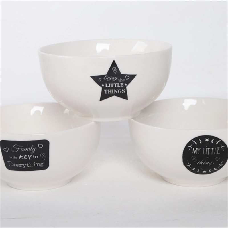 Engenhoso e elegante Black &amp; White New Bone China Bowl