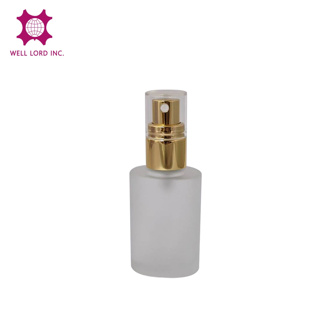 Oval Shape Glass Bottle Empty 35ml Matte Glass Gold Color Sprayer for Facial Mist Skin Care