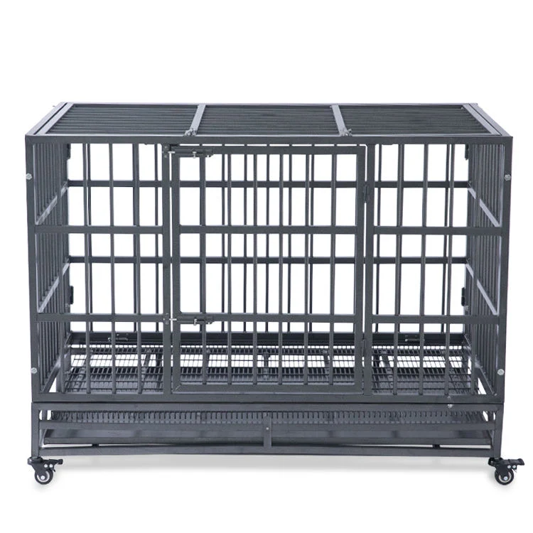 Top Quality Dog Cage Ute with Free Shipping Plastic Tray Wheel Dog Kennels