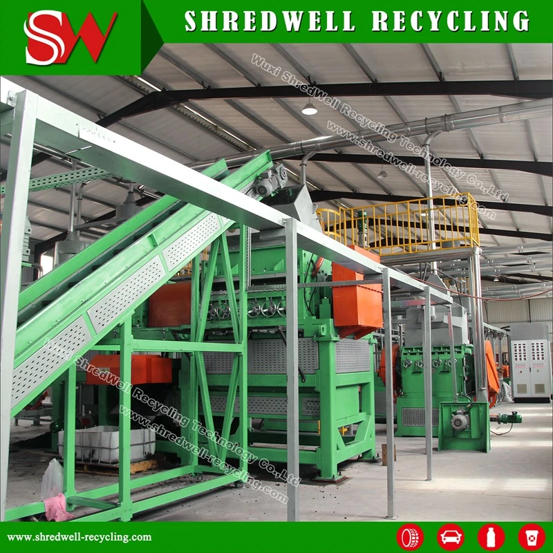 Tire Recycling Plant to Get Rubber Mulch Without Steel Wire