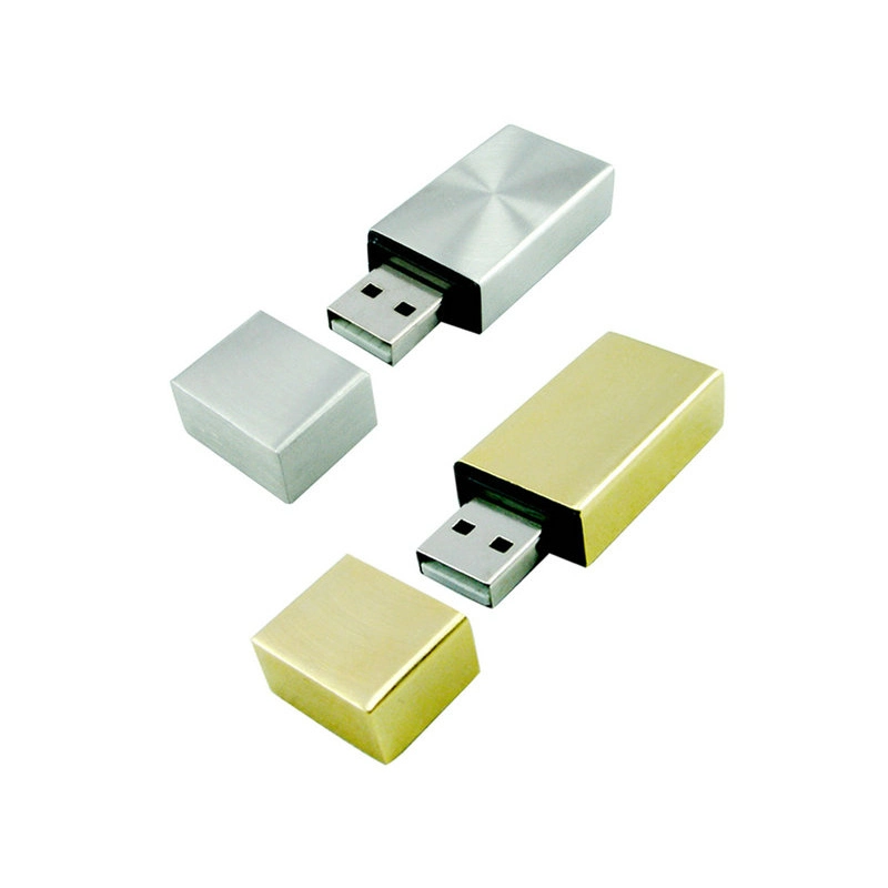 Grade a Chips Metal Square Shape USB Flash Disk Pendrive USB Stick Start with Small MOQ