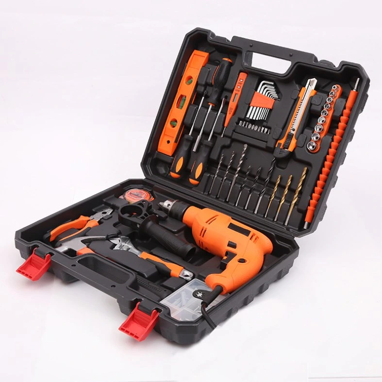Electric Drill Hand Tool Home DIY Household Tool Set Hand Tool Kit Woodworking Carpentry Home Hand Tools Set Knives Cutter Socket Ratchet Wrench 118PC