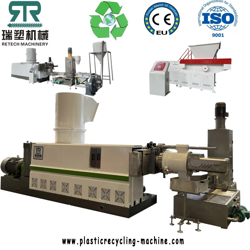 Two Double Stage Plastic Recycling Compactor Pelletizing Machine for PE PP EVA Laminated Film