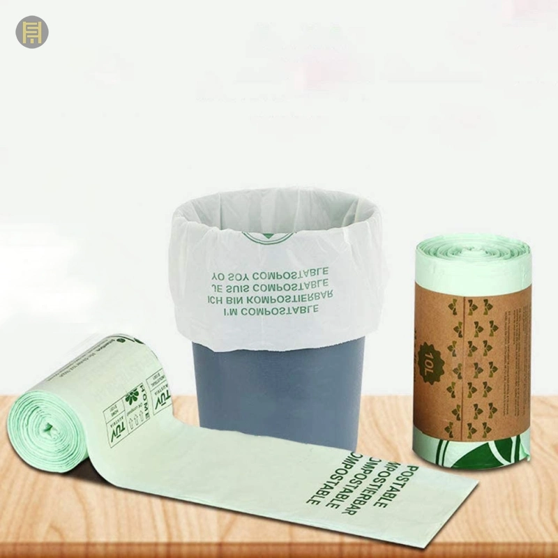 Leak-Resistant Compostable Trash Bags Biodegradable Eco-Friendly Bio Bags for Garbage Bins