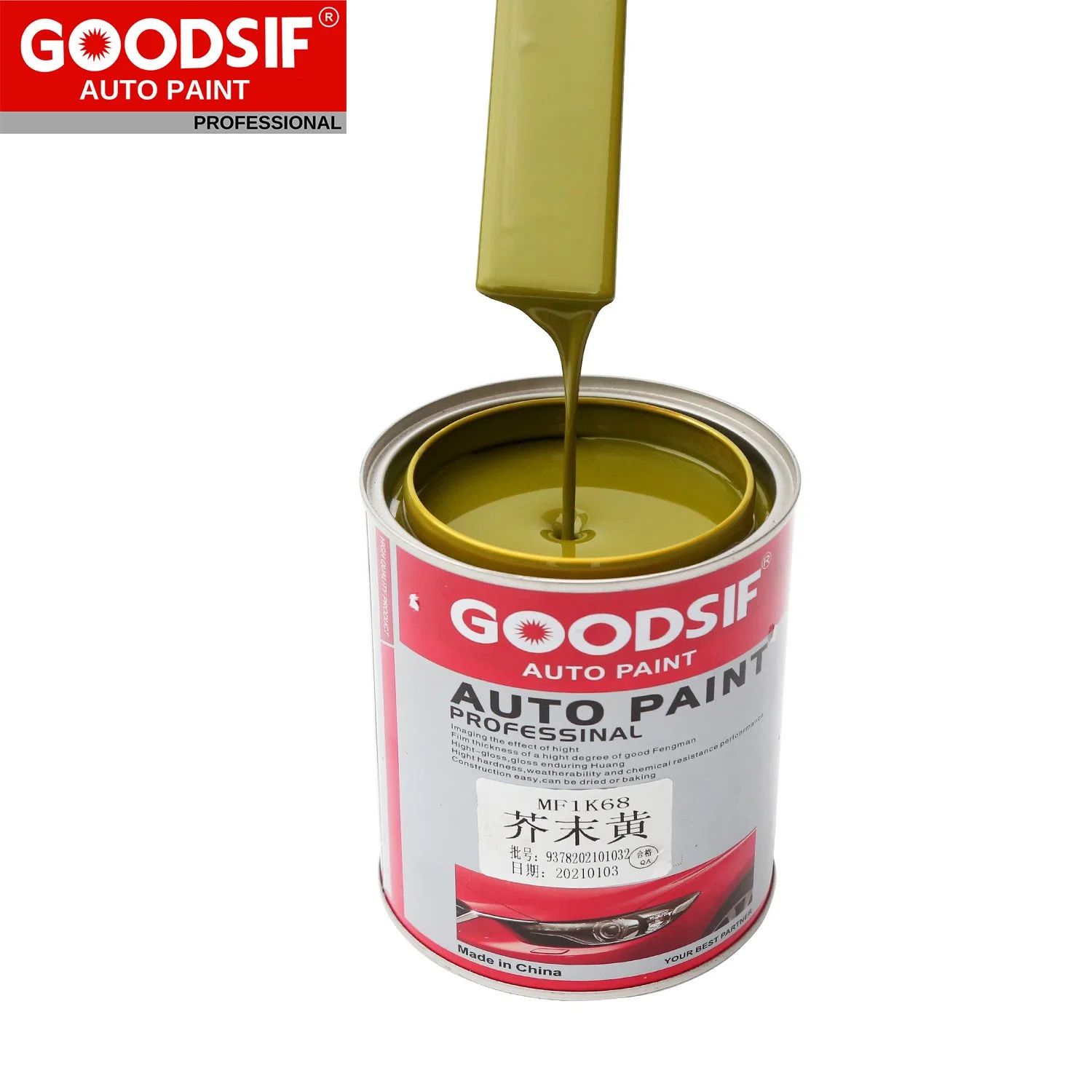 Extra Fast Drying Goodsif Car Coating 1K Jet Black Color Auto Refinishing Paint