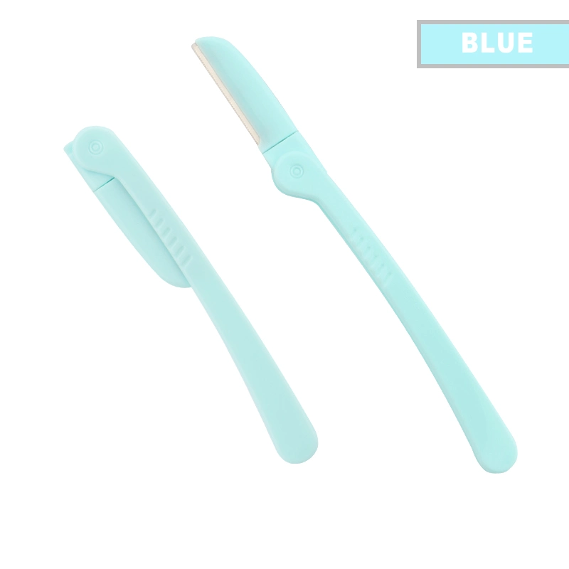 D108 Rts Small MOQ Good Quality ABS Plastic Handle Foldable Eyebrow Grooming Razor