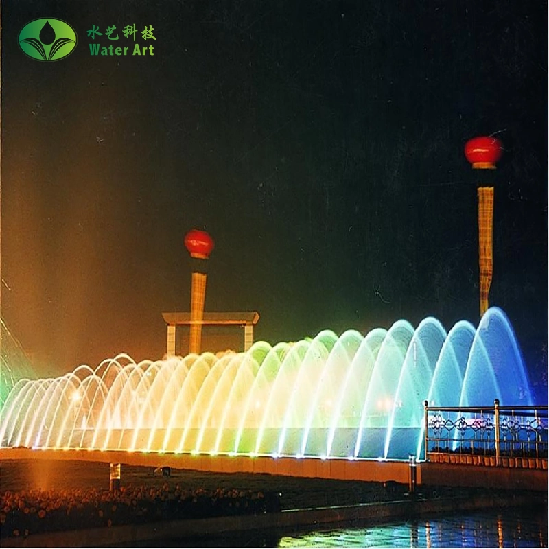 Colorful Changing LED Light Jumping Laminar Water Jet Fountain