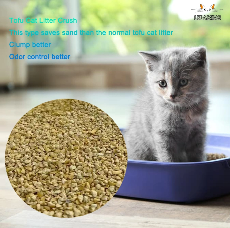 Eco-Friendly High Absorbs Good Dissolution All-Natural Tofu Cat Litter Crush