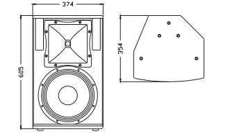 12" Two-Way Gama completa de alto-falante profissional