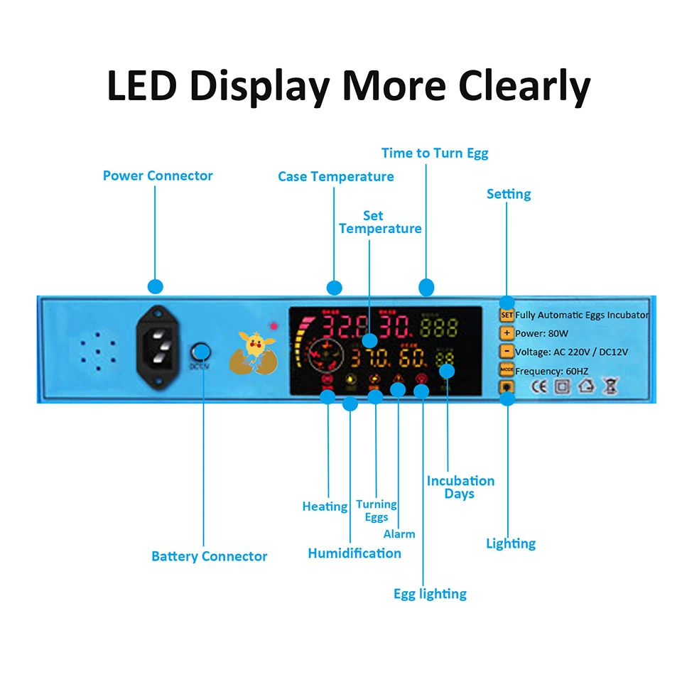 Home Use hatching Rate Remote WiFi Control Power Solar Incubator