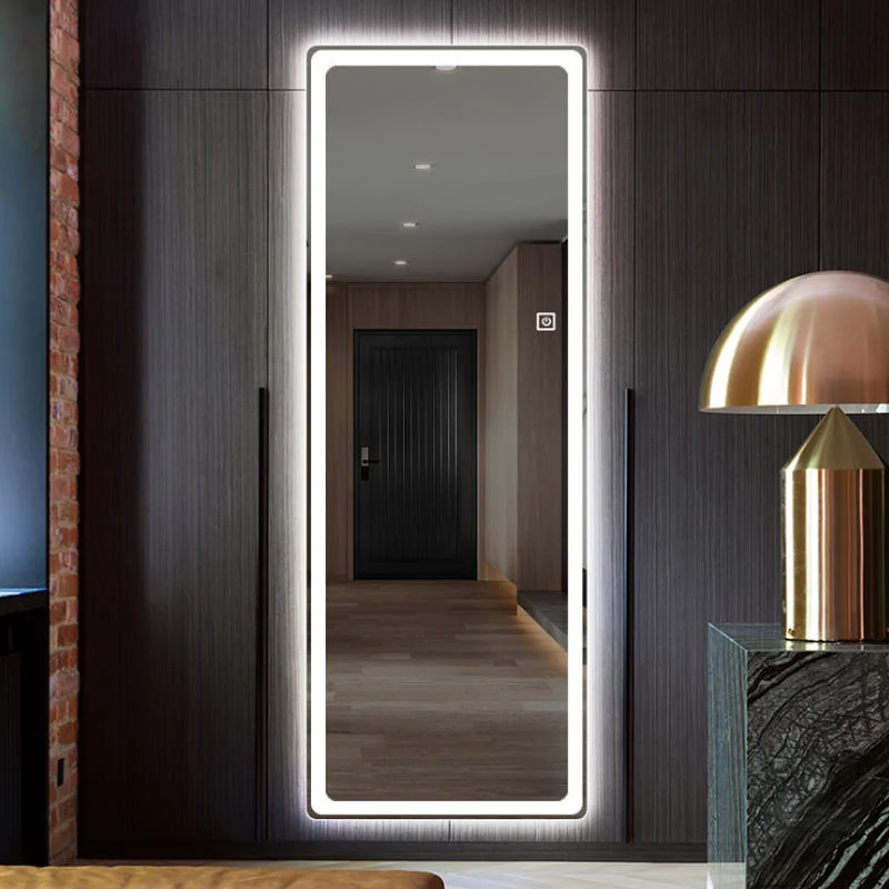 LED Light Mirror Hotel Smart Frameless Touch Screen Dimmer Lights