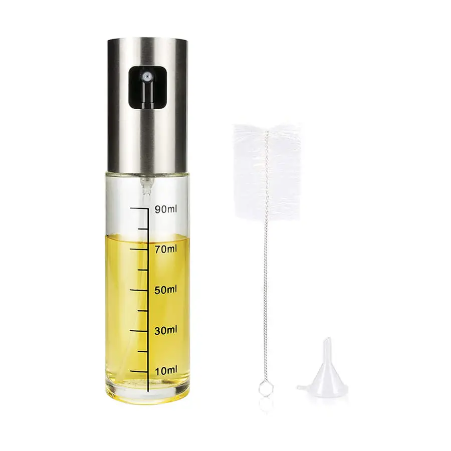 Glass Body Oil Spray Bottle with Silk Printing Measuring Capacity