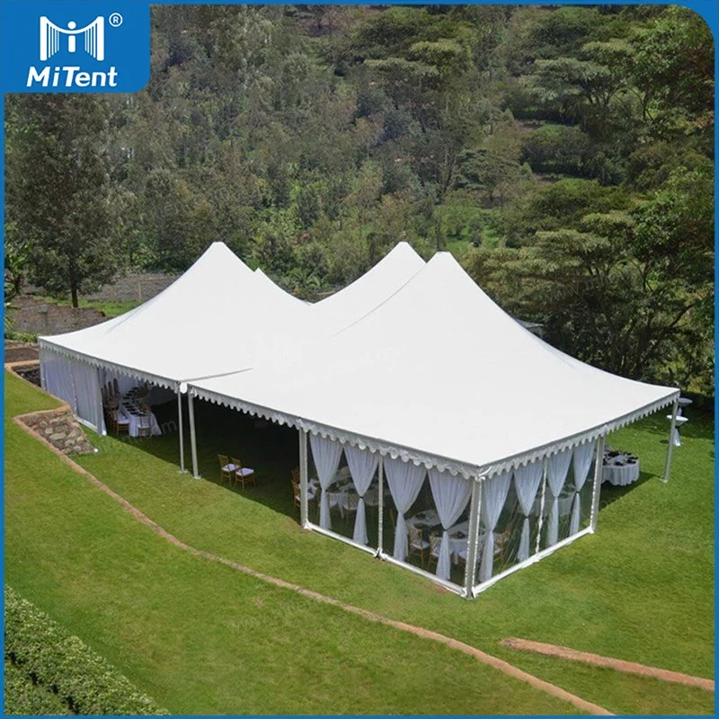 10X10m Bline Pagoda Tentes de mariage en aluminium pour fête en plein air.