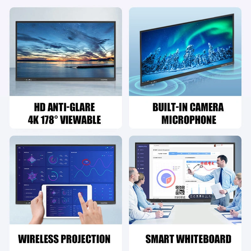 65 Inch Conference 4K Smart Board All in One Interactive Flat Panel Touch Smart Interactive Whiteboard