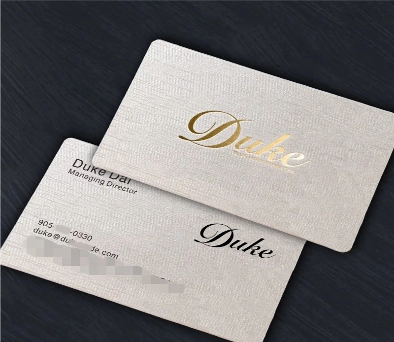 Reverse Etching Stainless Steel Silver Gold Metal Business Cards