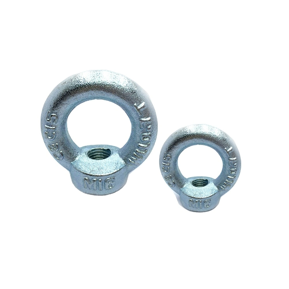 Tornillería de acero al carbono de alta calidad chapado en zinc forma de anillo Oval gancho roscado tornillo DIN DIN580582 Anillo de elevación tuerca ojo