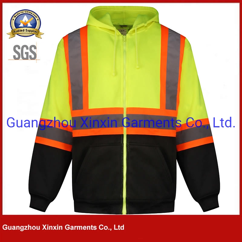 Men&prime; S Class Hi-Vis Hooded Quality Shirt Jacket Safety Workwear (W981)