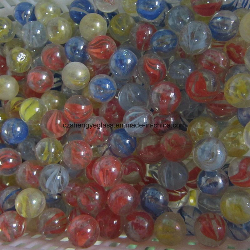 DIY Colored Hand Made Muti-Patten Clear Trabsparent Small Glass Ball