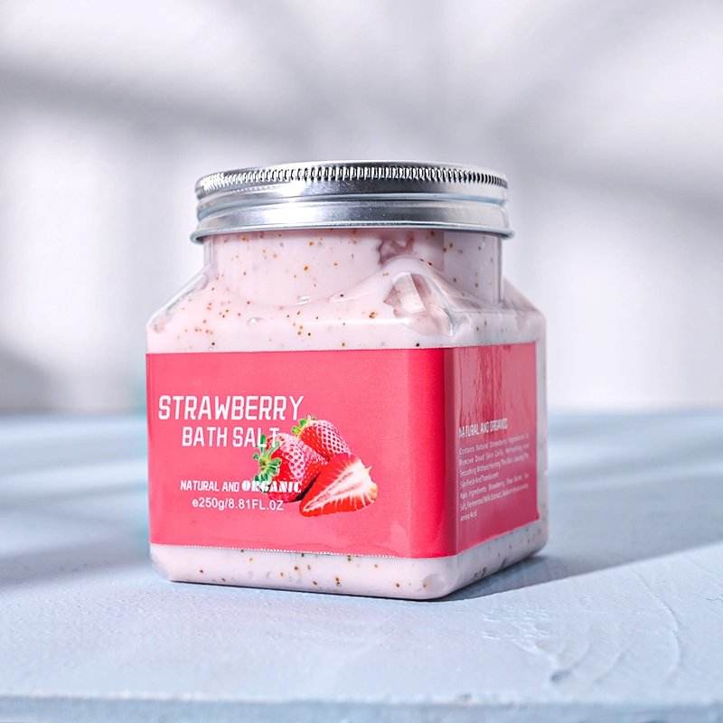 Beauty Cosmetics Skin Care Deep Cleaning Bath Salt Strawberry Body Scrub Facial Scrub