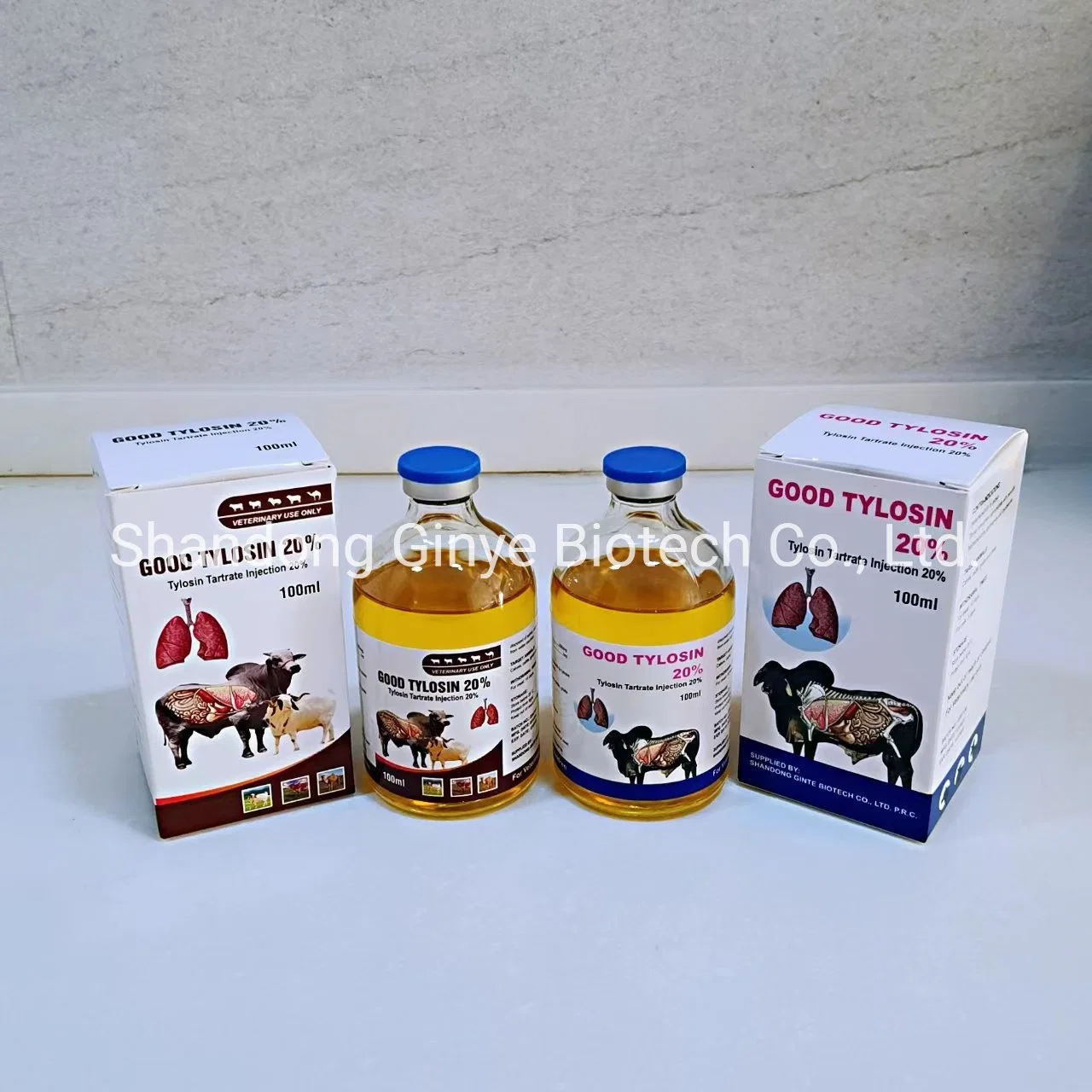 Veterinary Medicine Tylosin Tartrate Injection 20% for Animal Use