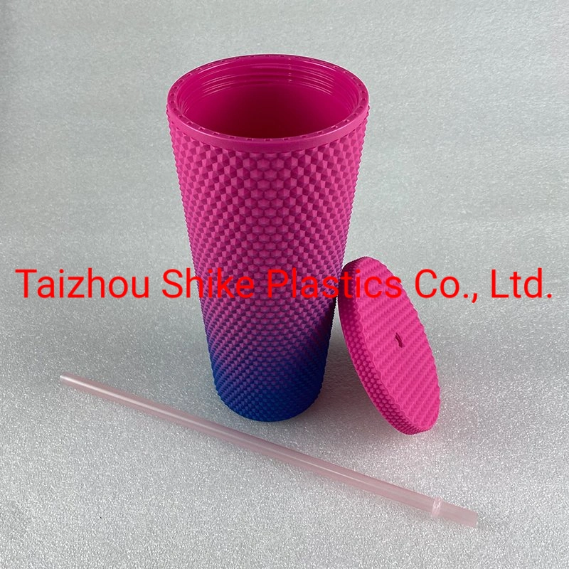 BPA Free 16oz 24oz Patented Customized Studded Tumbler Double Wall Plastic Drinking Durian Cup for Creation Gifts