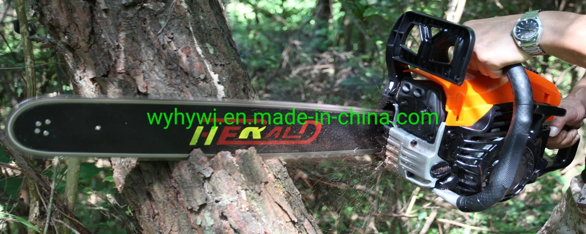 منشار سلسلة البنزين الشهيرة ذات الجودة العالية الممتازة ماكينة تقطيع الأخشاب/الأشجار HY-58n 52cc Hot Seller خشبة خشبة خشبة خشبة خشبة/شجرة الأداة