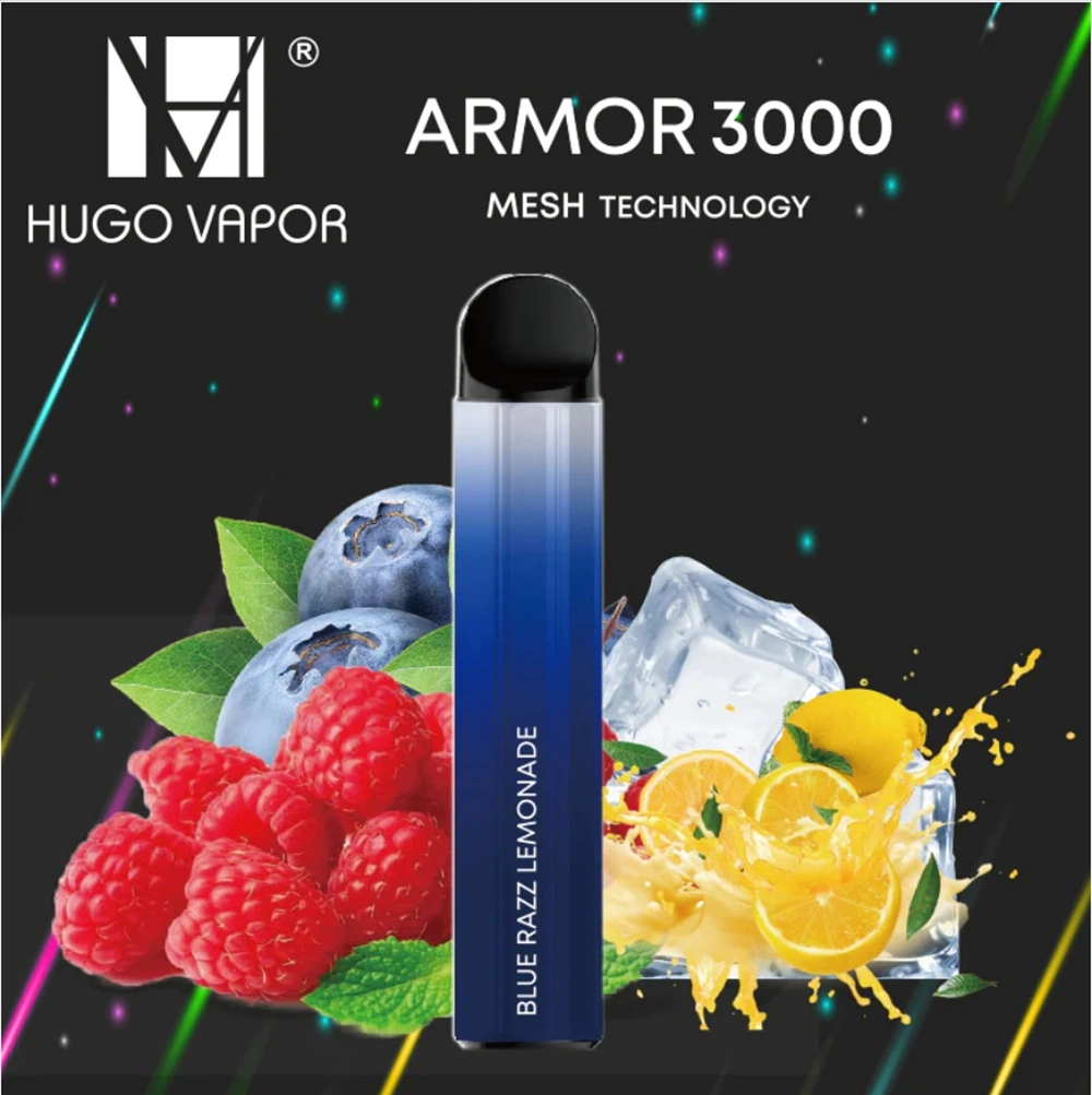 Heiße Verkäufe E Zigarette Hugo Vapor Armor 3000 Puffs ecig Vaporizer Mesh Coil Nikotin 5% Smoking Vape Pen Einweg-Vapes