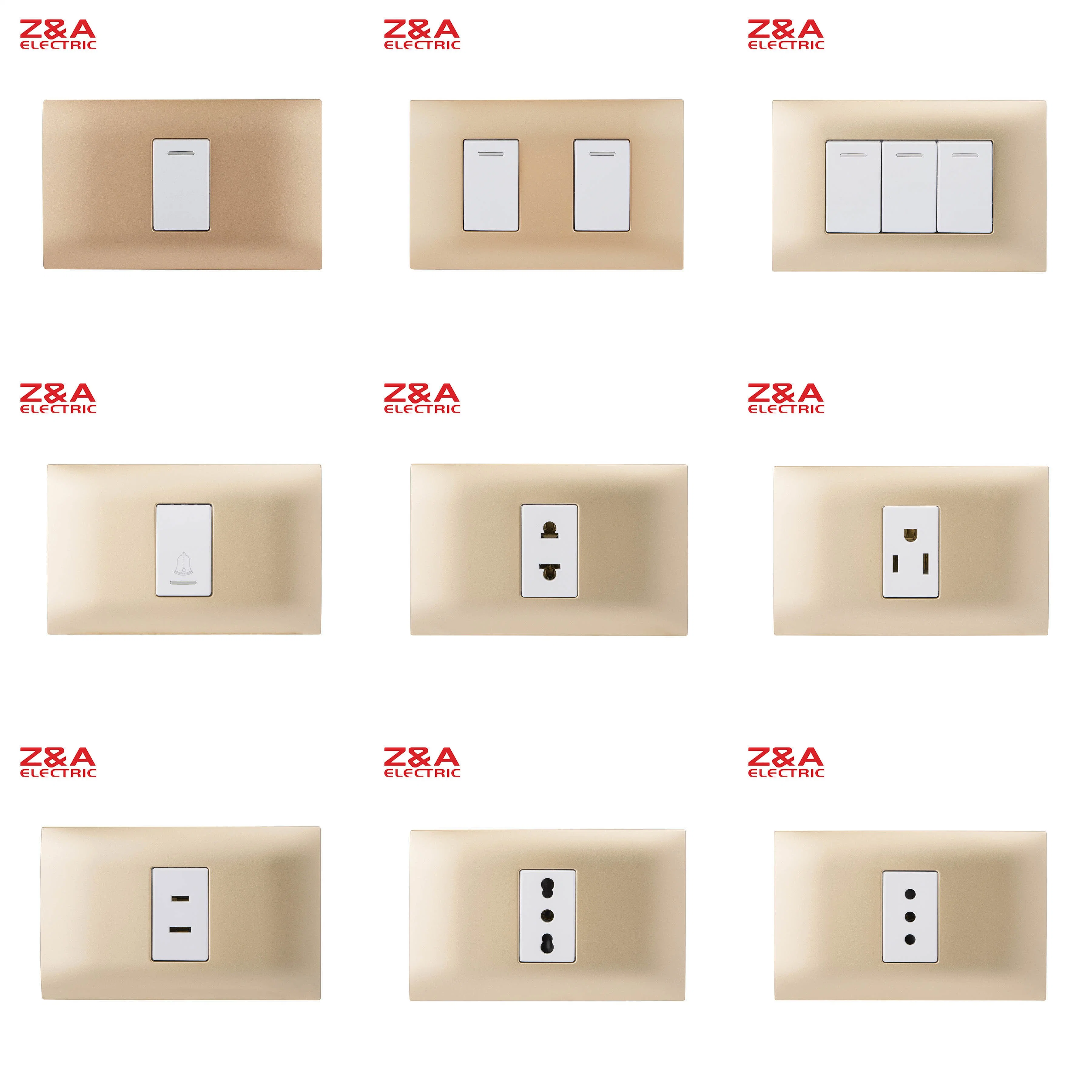 Ah2207. Mchp Ah Series Matte Champagne Z&a Za Electric Wall Socket